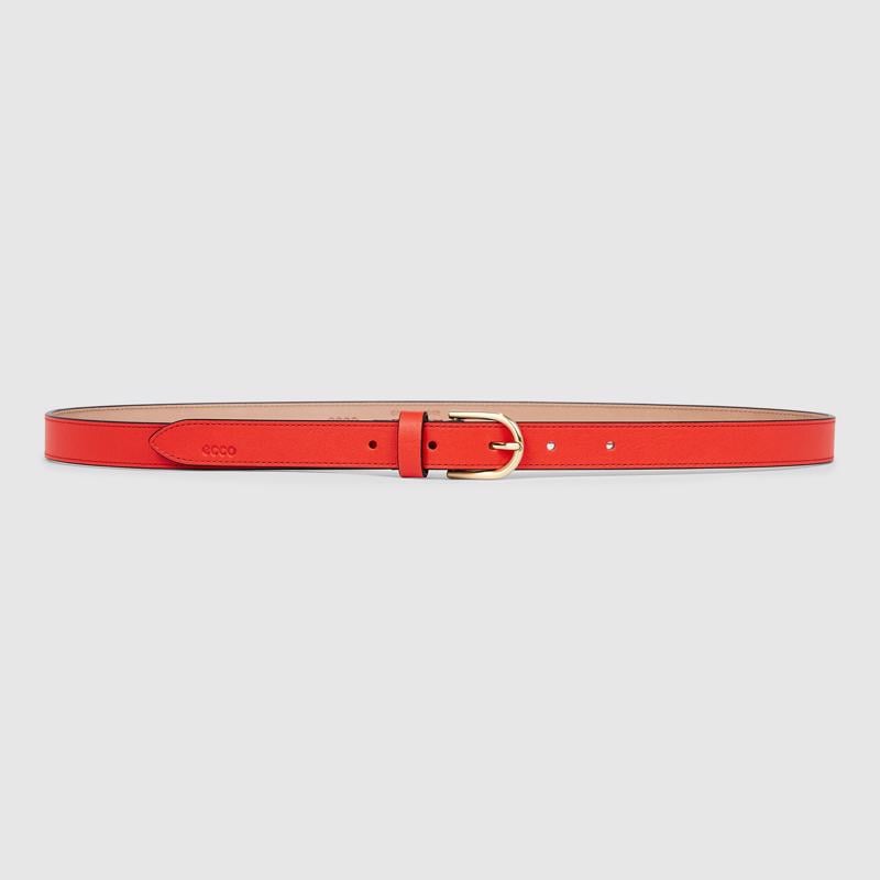Red ECCO Formal Plain Belt