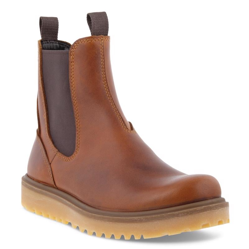 Brown ECCO STAKER W CHELSEA BOOT