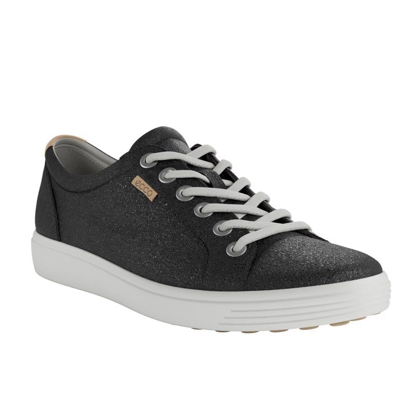 BLACK ECCO Soft 7 W Silver Heavy