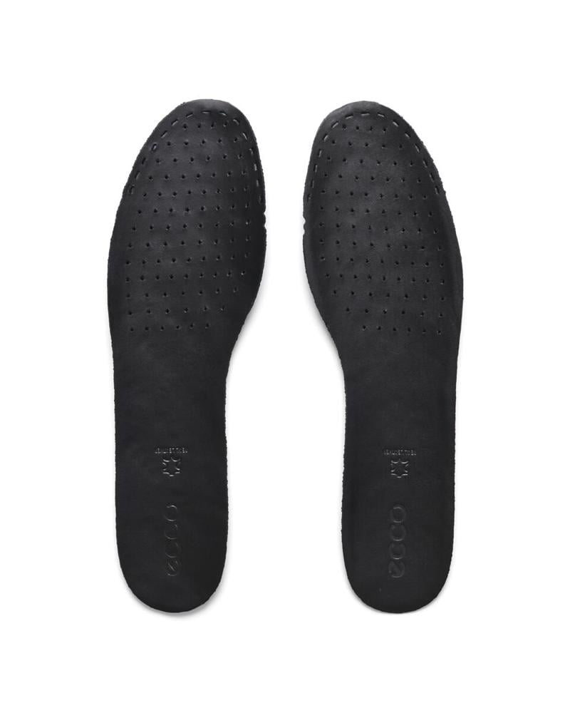 اسود Leather Inlay Soles BLACK