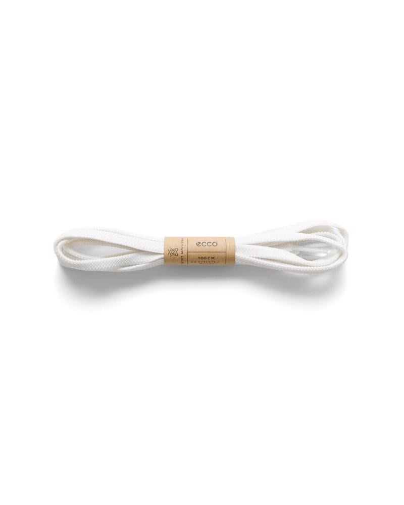 White ECCO Elastic Flat Laces