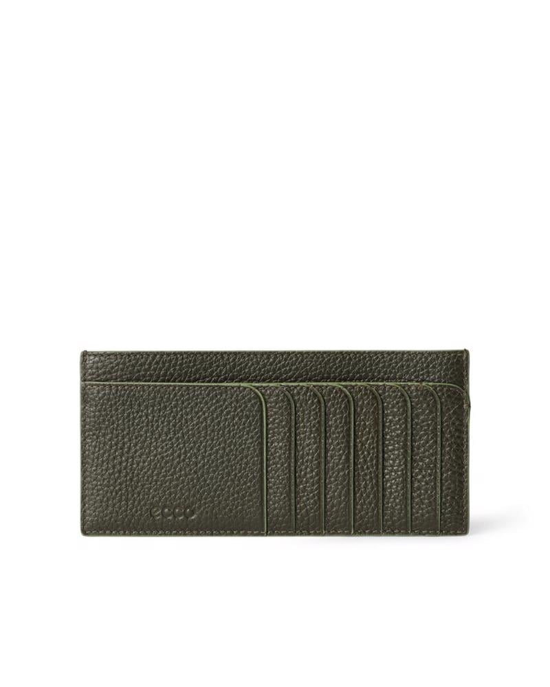 Green ECCO Wallet Pebbled Leather