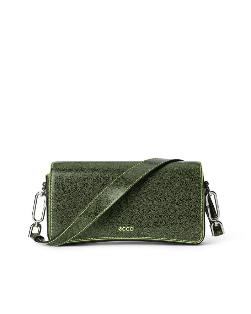 Green ECCO Pinch Bag S Cracked Leather
