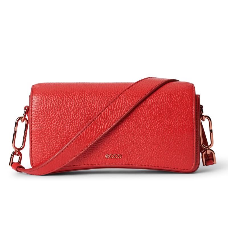 Red ECCO Pinch Bag S Pebbled Leather Bag
