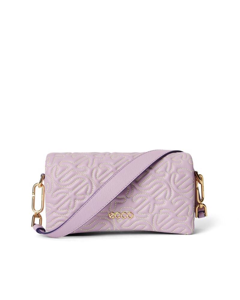ROSE DUST ECCO Pinch Bag S Quilted Wave