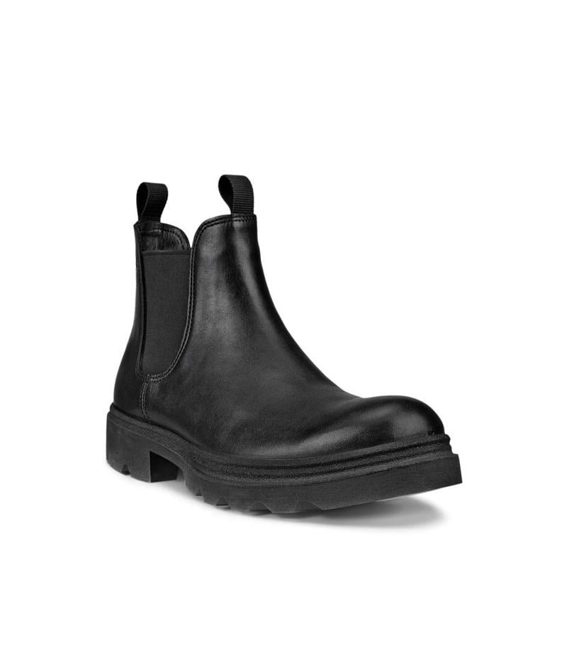 BLACK ECCO GRAINER M CHELSEA BOOT