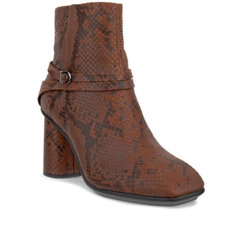 Brown ECCO Sculpted Alba Block 65 Coffee