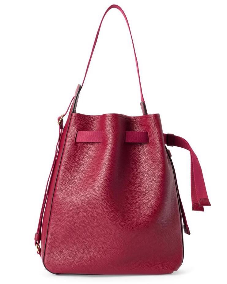 Red ECCO Sail Bag M Pebbled Leather