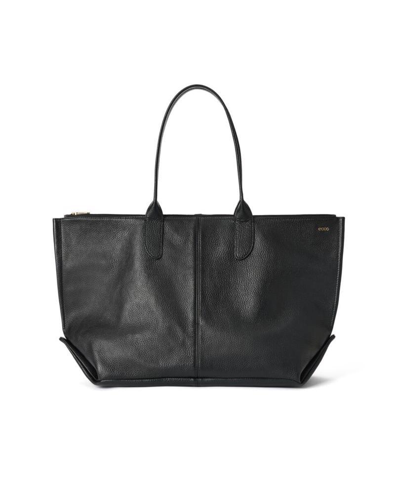 BLACK ECCO Tote Go Light Soft Leather