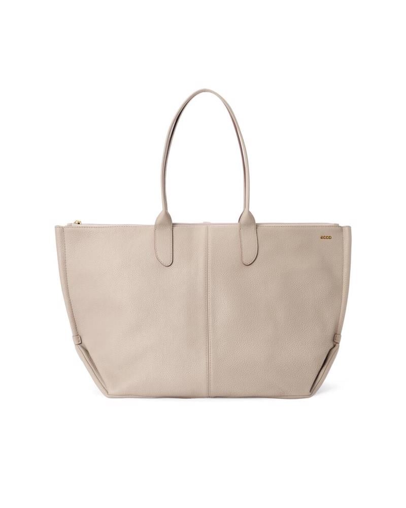 Beige ECCO Tote Go Light Soft Leather
