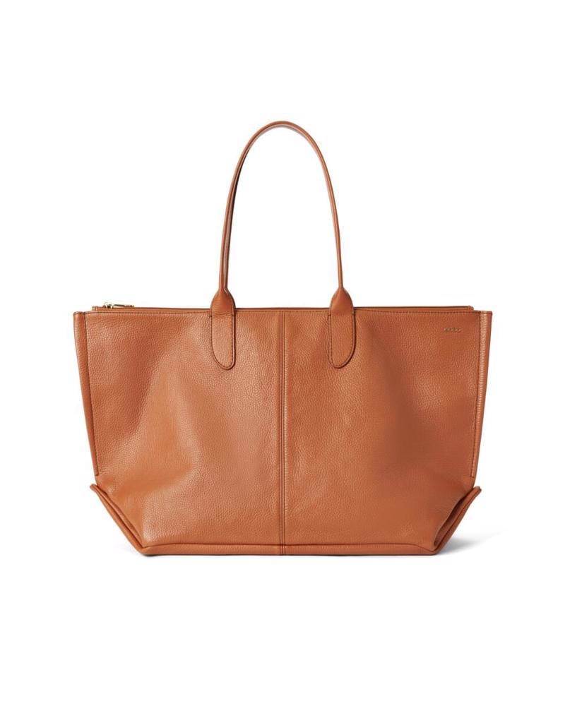 CAMEL ECCO Tote Go Light Soft Leather