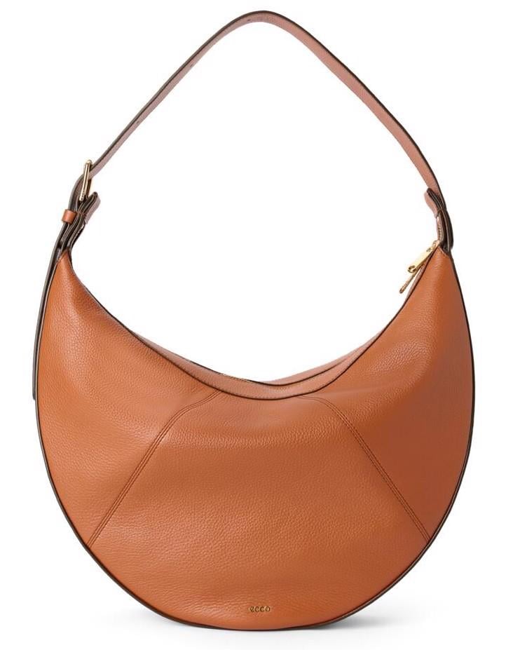 CAMEL ECCO Fortune Bag L Pebbled Leather