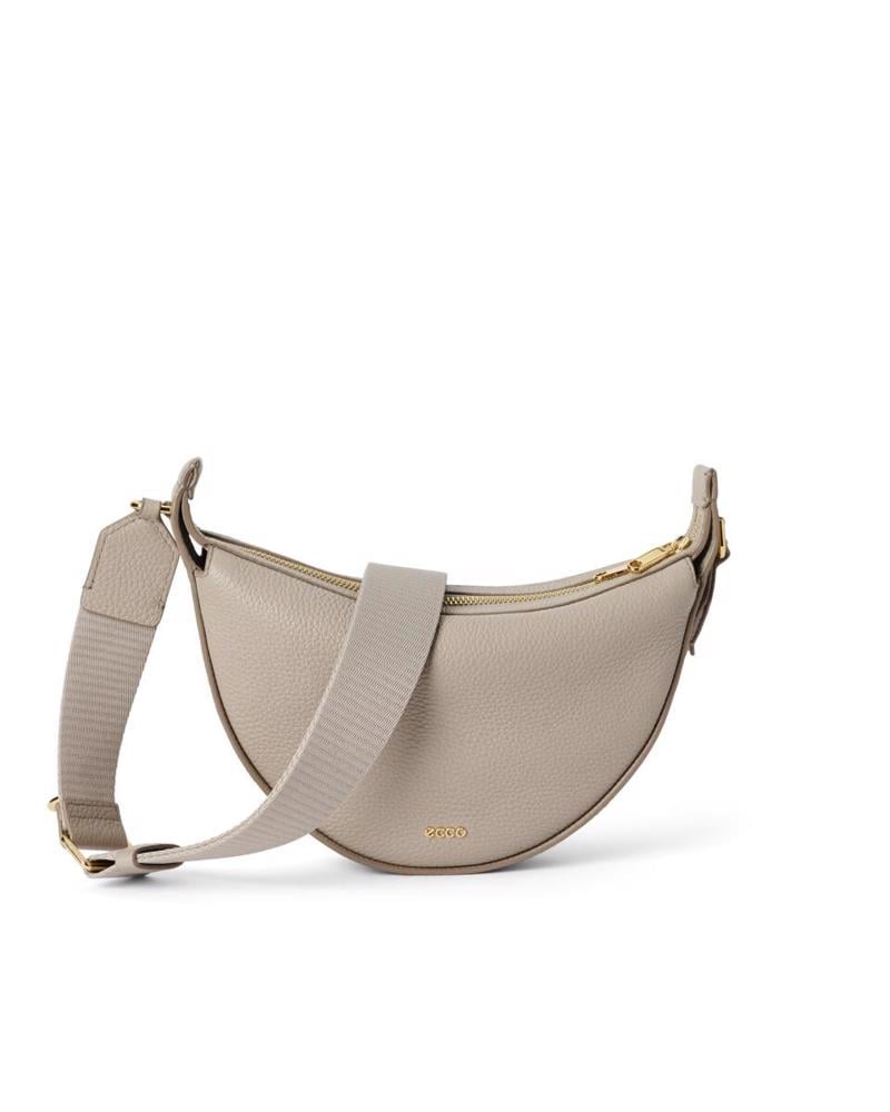 Beige ECCO Fortune Bag S Pebbled Leather