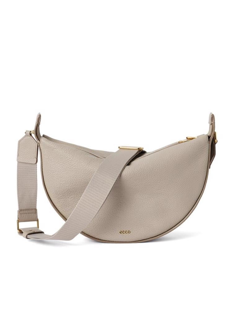 Beige ECCO Fortune Bag M Pebbled Leather