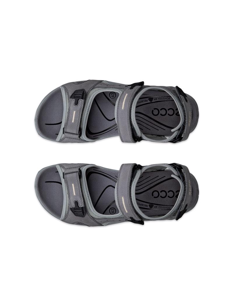 Grey ECCO Mens Yucatan Sandal