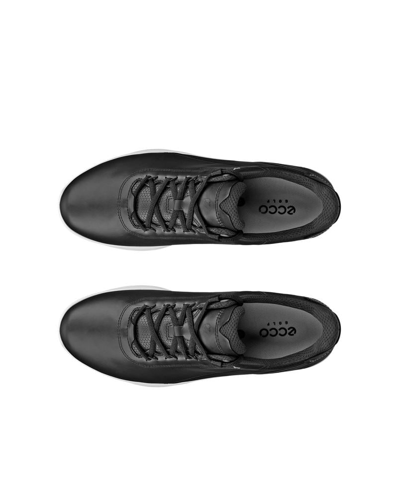 BLACK ECCO M Golf S-Casual Lace WP