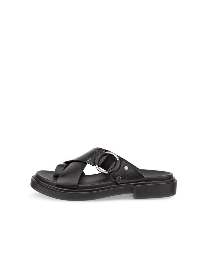 BLACK ECCO METRO SEOUL SANDAL W RING