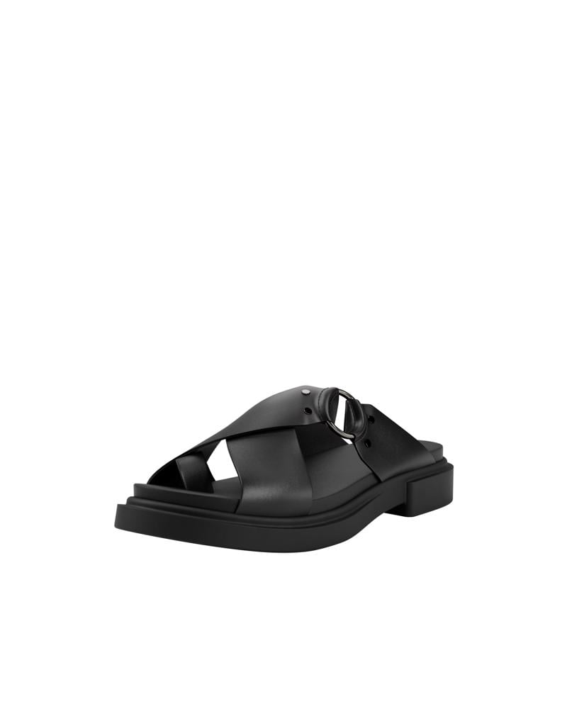 BLACK ECCO METRO SEOUL SANDAL W RING