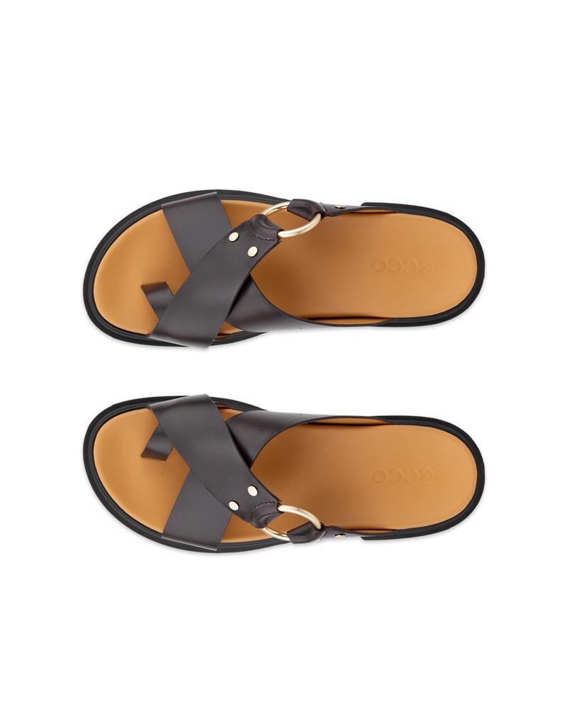 Brown ECCO METRO SEOUL SANDAL W RING