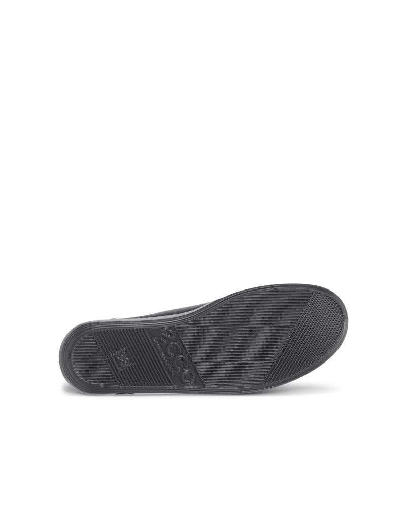 BLACK ECCO SOFT 2.0 LACE SHOE