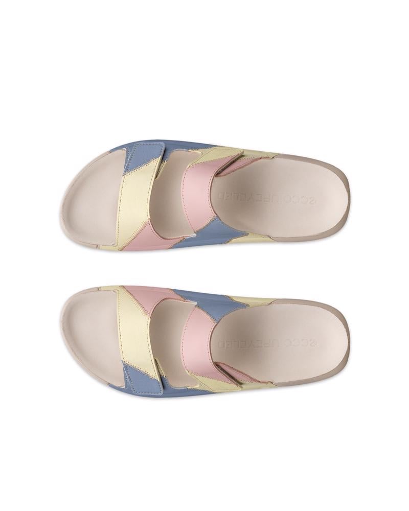 Beige ECCO Cozmo W Upcycle Slide LEA