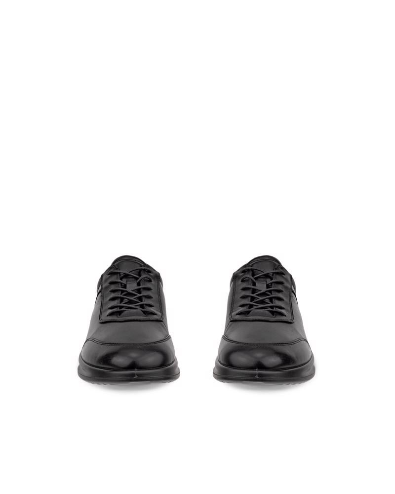 BLACK ECCO AQUET M LACE SHOE