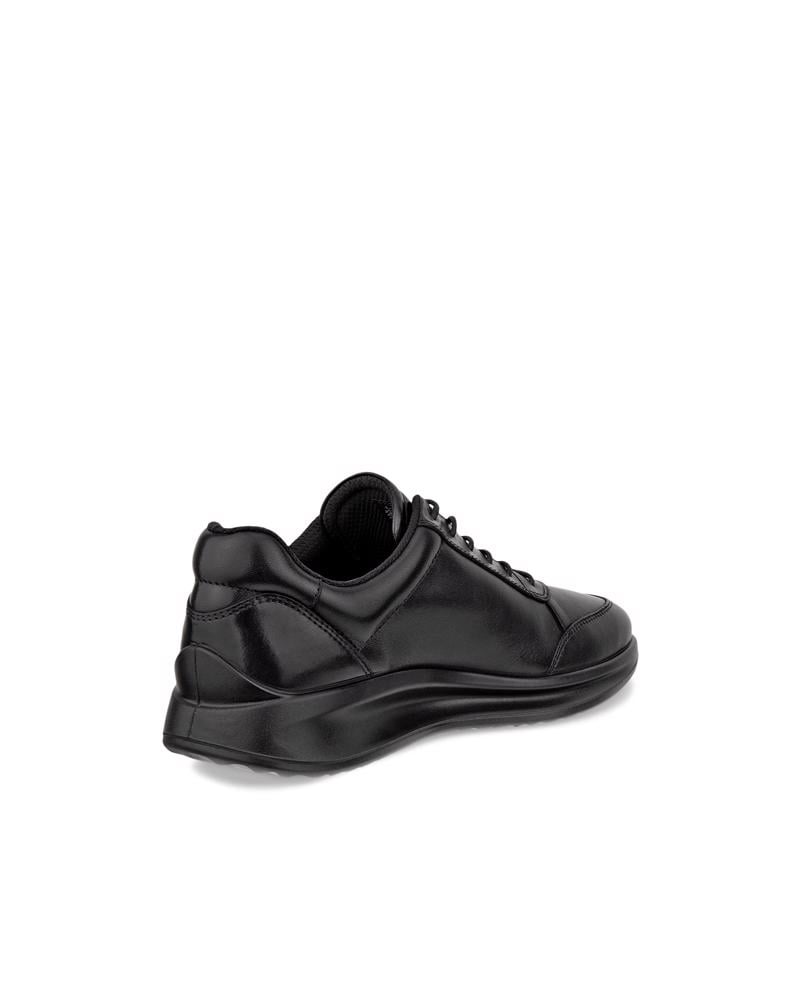 BLACK ECCO AQUET M LACE SHOE