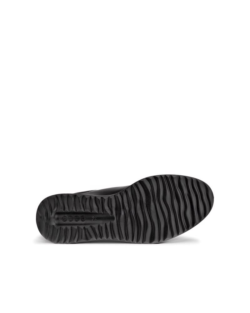 BLACK ECCO AQUET M LACE SHOE