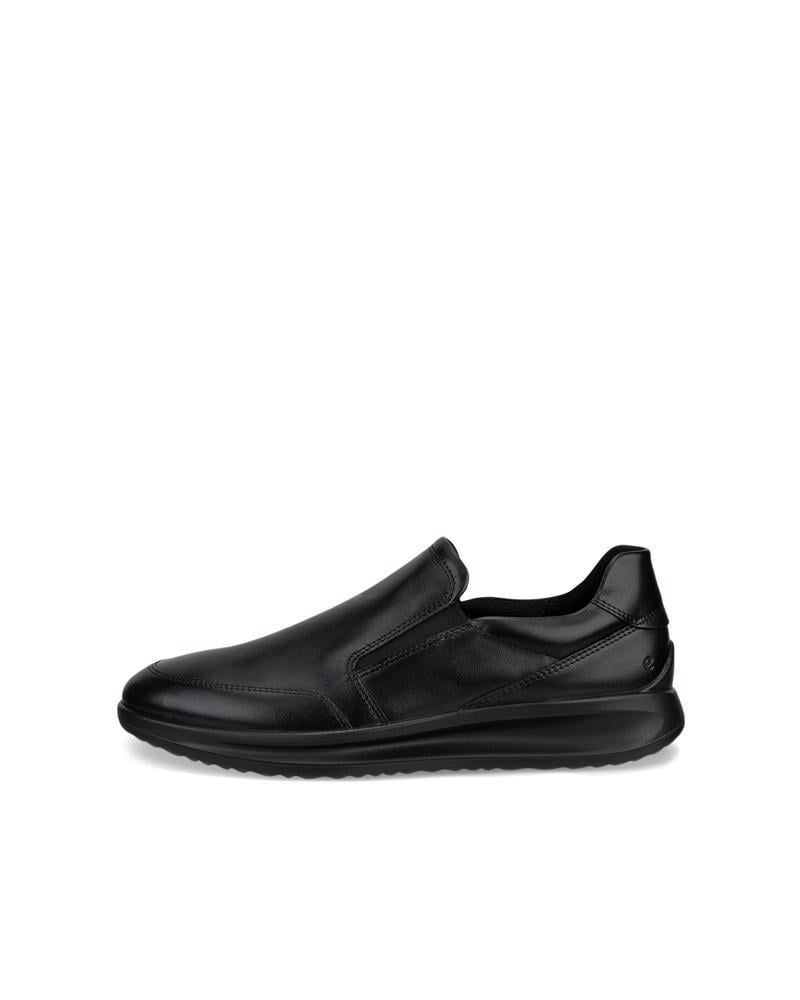 BLACK ECCO AQUET M SLIP-ON