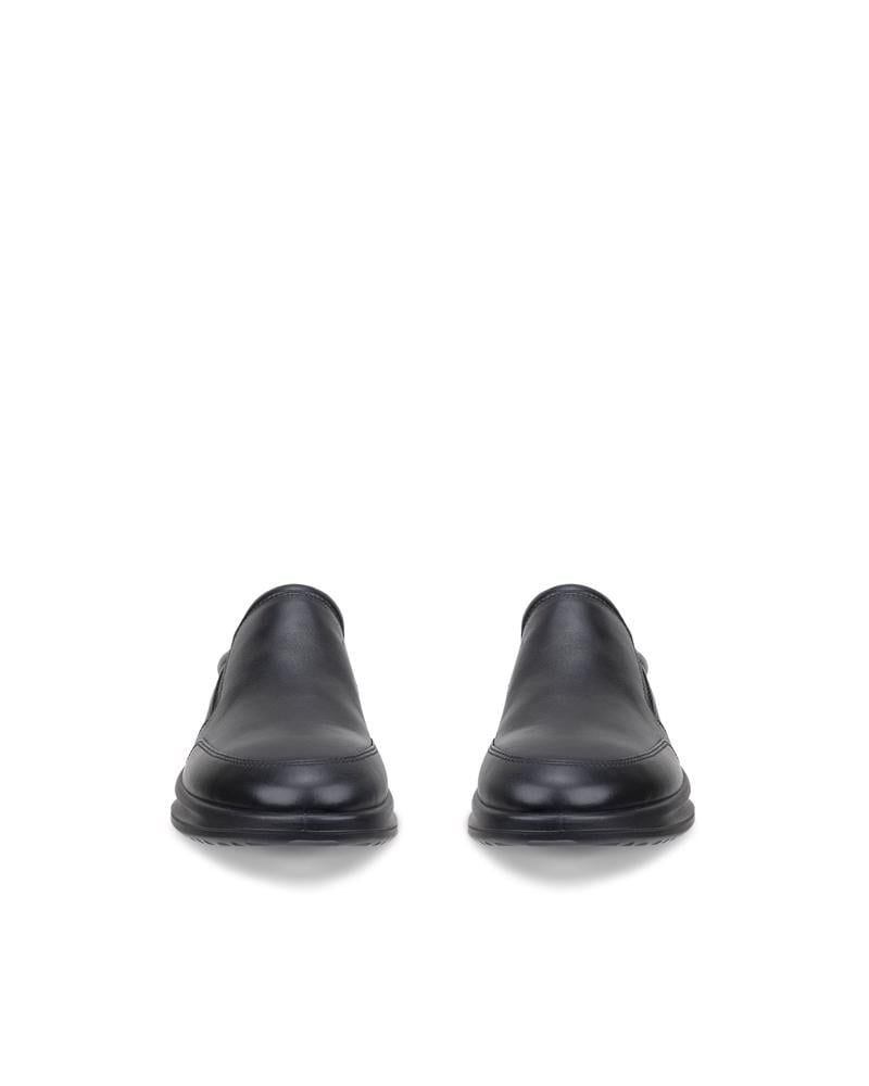 BLACK ECCO AQUET M SLIP-ON