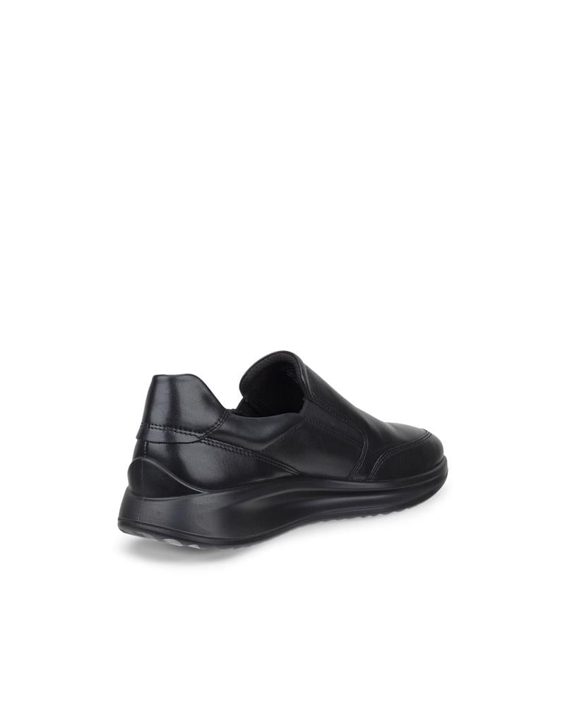 BLACK ECCO AQUET M SLIP-ON