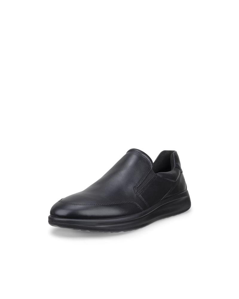 BLACK ECCO AQUET M SLIP-ON