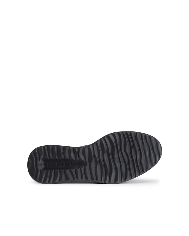 BLACK ECCO AQUET M SLIP-ON
