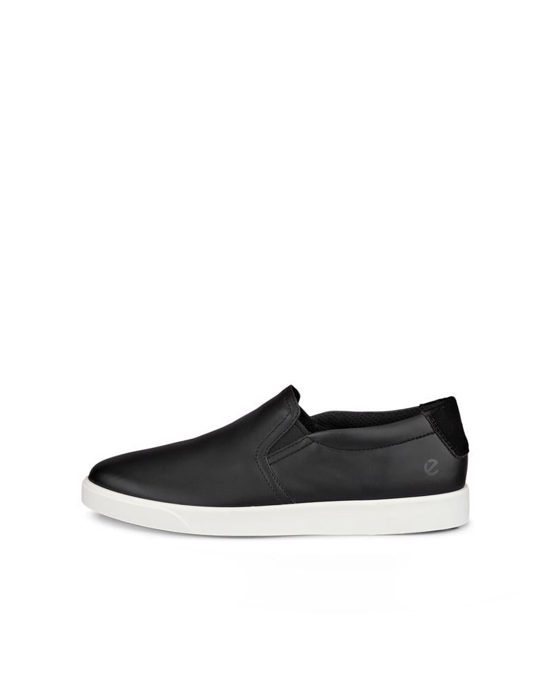 BLACK ECCO STREET LITE W SLIP-ON