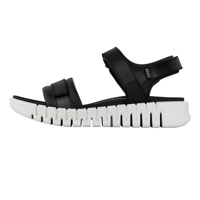 BLACK ECCO GRUUV SOL W LEA