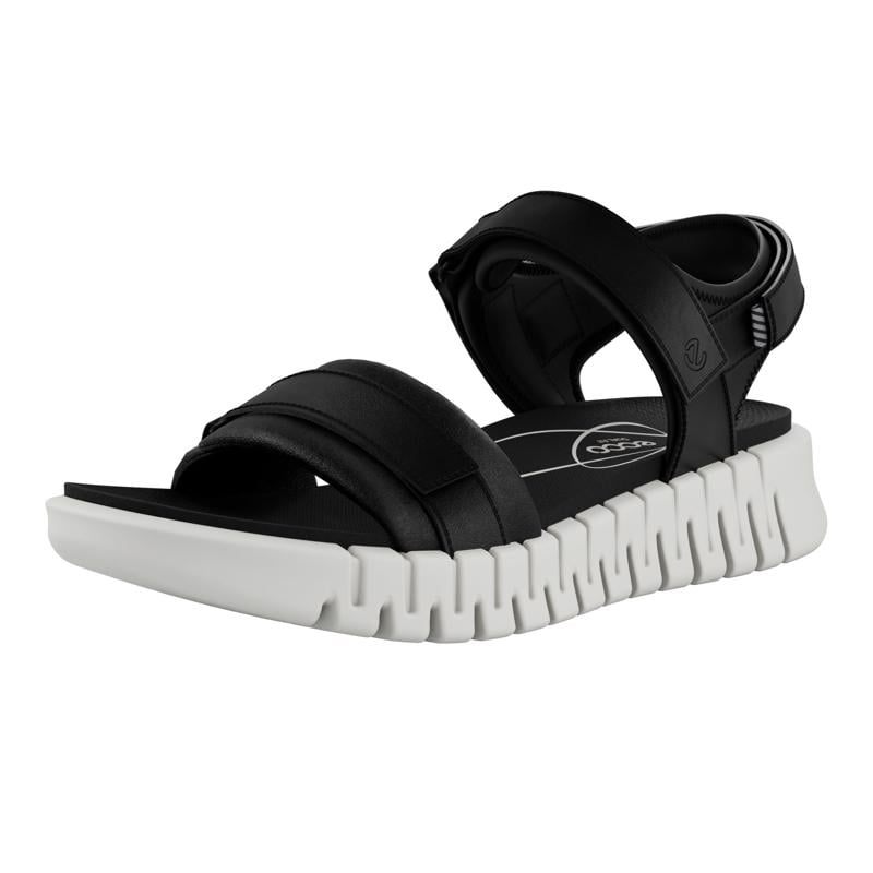 BLACK ECCO GRUUV SOL W LEA