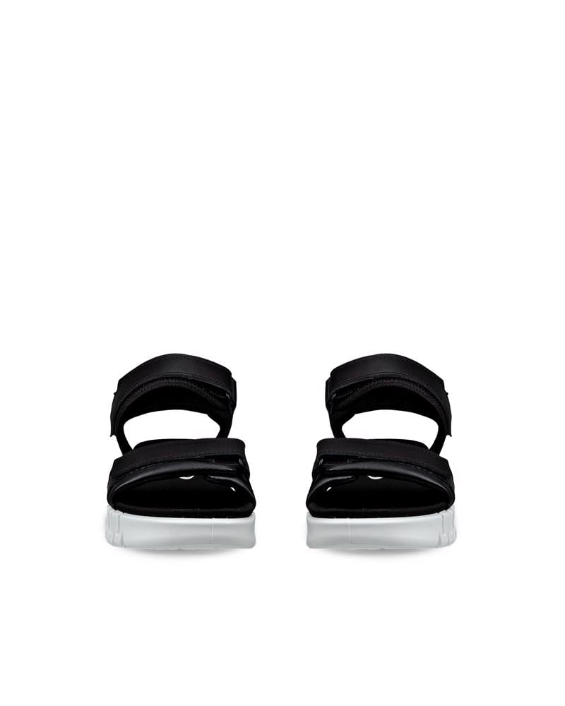 BLACK ECCO GRUUV SOL W LEA