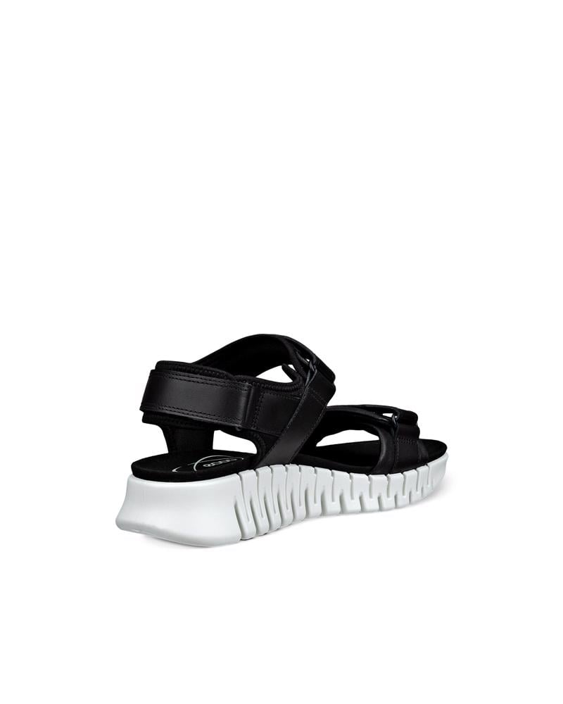 BLACK ECCO GRUUV SOL W LEA