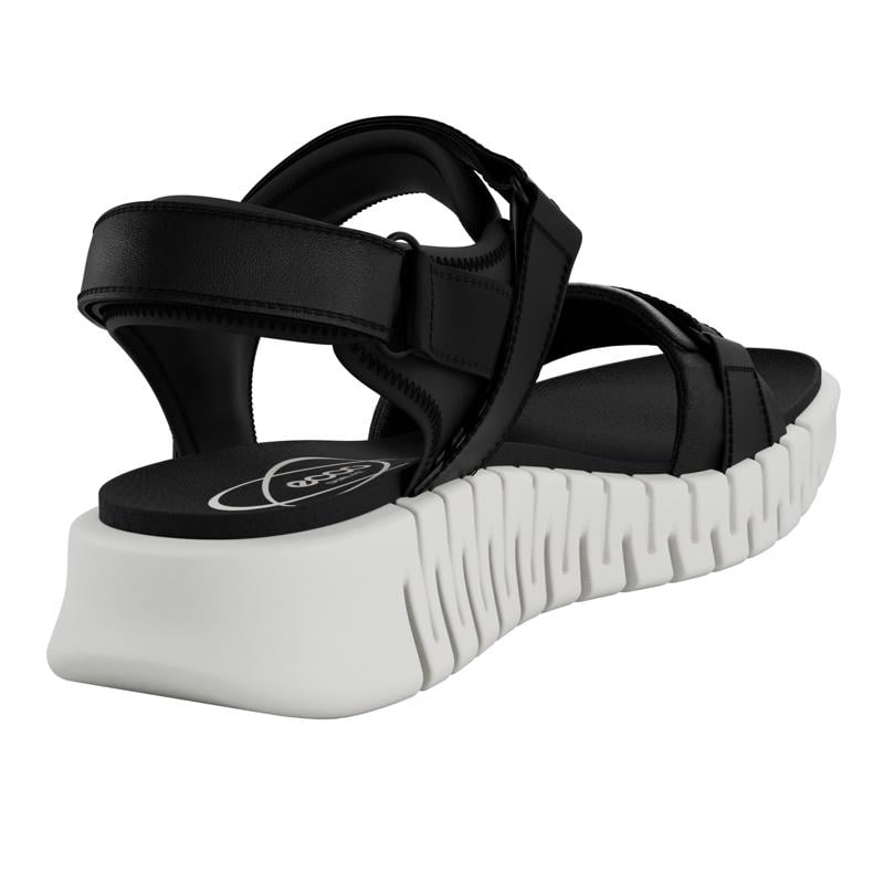 BLACK ECCO GRUUV SOL W LEA