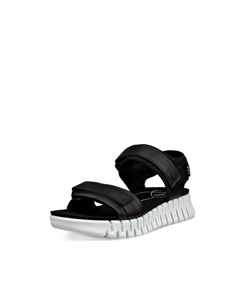 BLACK ECCO GRUUV SOL W LEA
