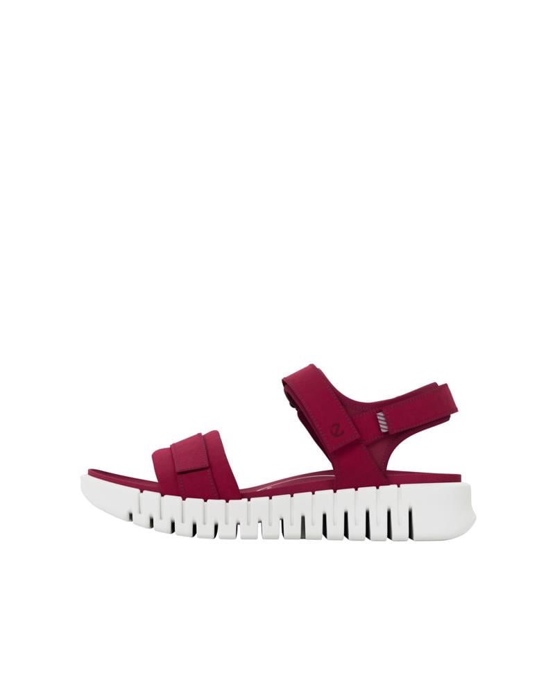Red ECCO GRUUV SOL W SANDAL LEA