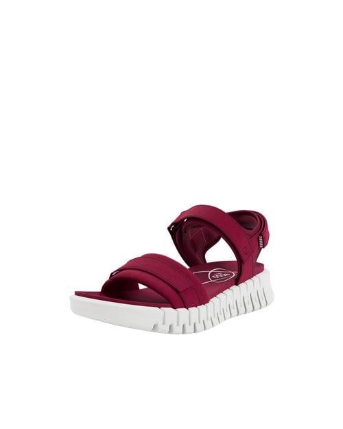 Red ECCO GRUUV SOL W SANDAL LEA