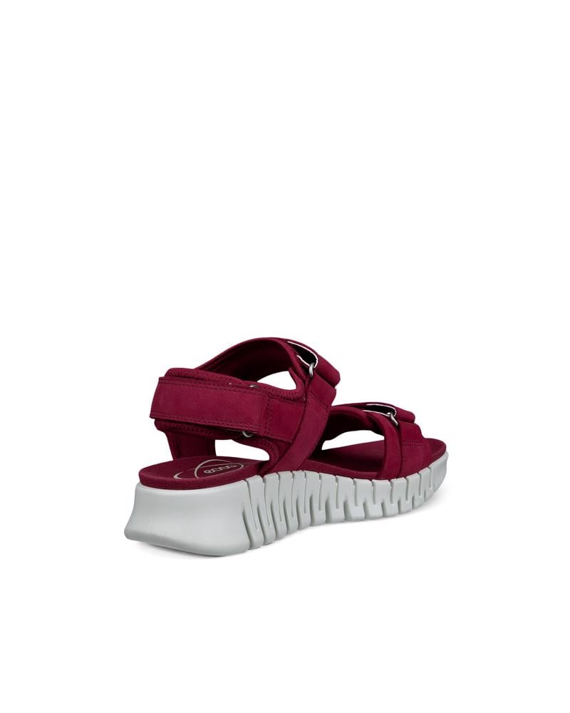 Red ECCO GRUUV SOL W SANDAL LEA