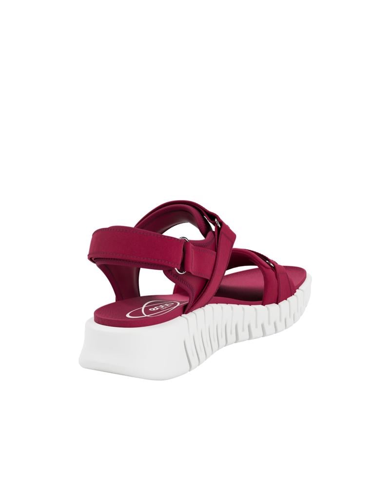 Red ECCO GRUUV SOL W SANDAL LEA