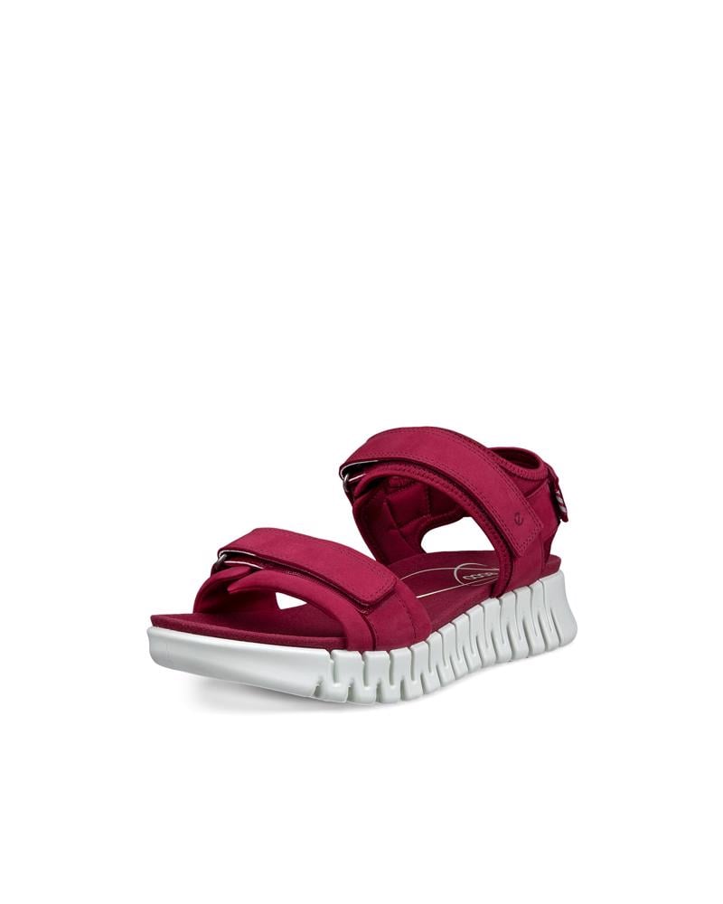 Red ECCO GRUUV SOL W SANDAL LEA