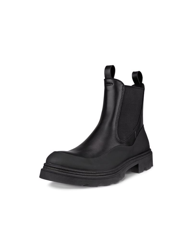 BLACK ECCO GRAINER W CHELSEA