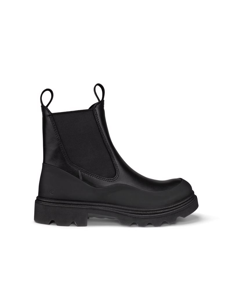 BLACK ECCO GRAINER W CHELSEA