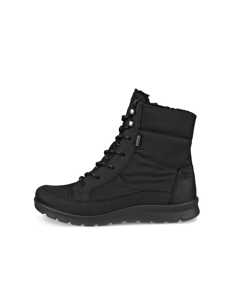 BLACK ECCO BARBETT BOOT W MID-CUT