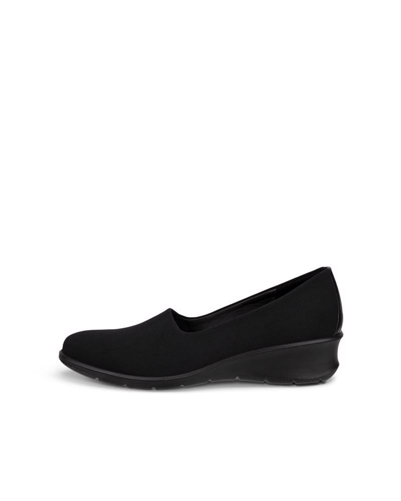 BLACK ECCO FELICIA LOAFER STRETCH