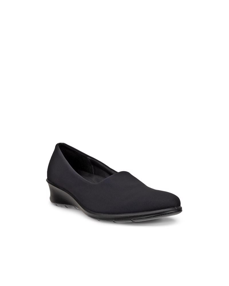 BLACK ECCO FELICIA LOAFER STRETCH